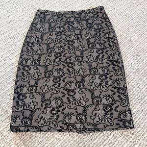 NWOT: The Limited black lace midi pencil skirt in size 4
